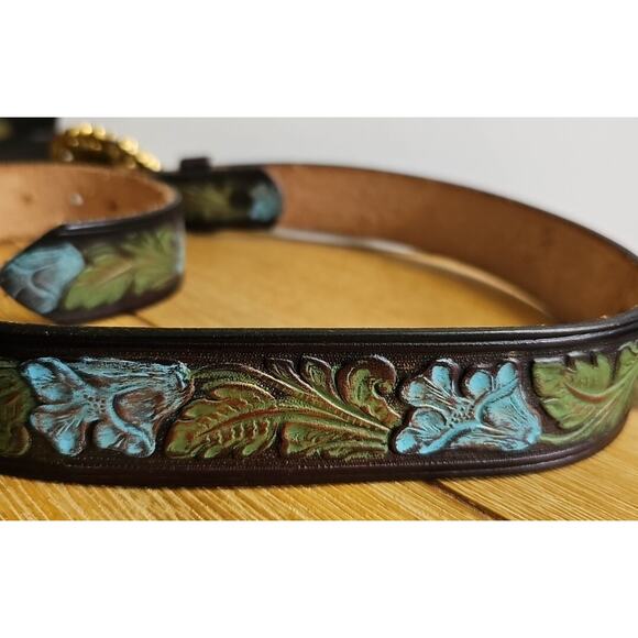 Arden B Embossed Leather Belt Size SM - Picture 5 of 5